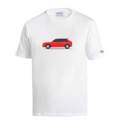 2026 Sparco Lancia Delta Integrale HF Mens T-Shirt Car Print Genuine Fanwear