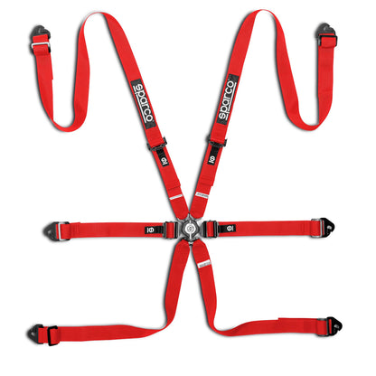 2026 Sparco COMPETITION H-2 PD Race Harness Pull Down Belts 6-Point FHR FIA