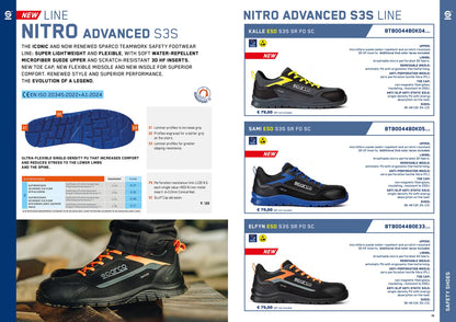 2026 Sparco NITRO ADVANCED S3S Safety Shoes Work Trainers Mechanic Waterproof