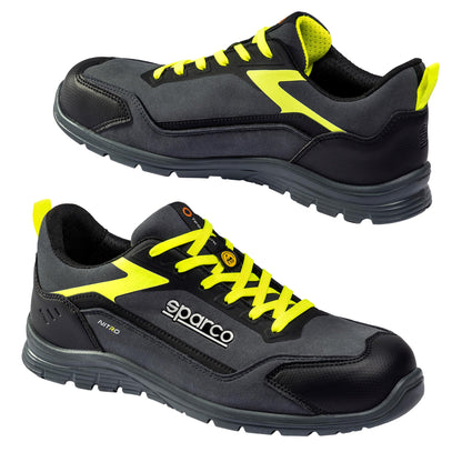 2026 Sparco NITRO ADVANCED S3S Safety Shoes Work Trainers Mechanic Waterproof