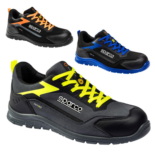 2026 Sparco NITRO ADVANCED S3S Safety Shoes Work Trainers Mechanic Waterproof
