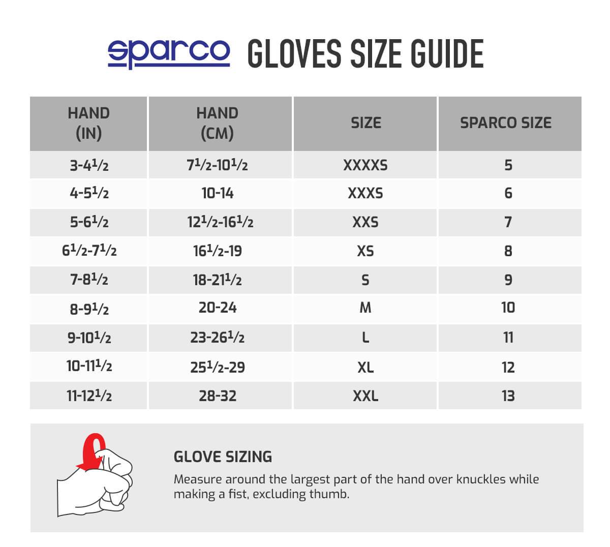 002556 Sparco Rush Karting Gloves Kart Race Go-Kart in All Sizes & 8 Colours! - raceforglory.store