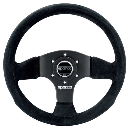 Sparco Lenkrad P300 Wildleder Schwarz 300 mm Flaches Design für Rallye-Rennwagen