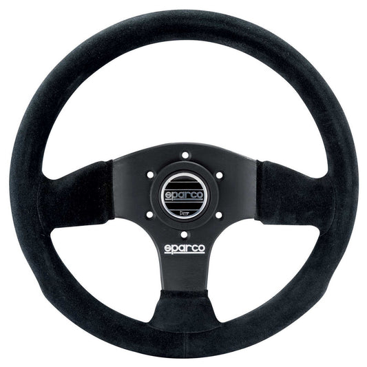 Sparco Steering Wheel P300 Black Suede 300mm Flat Design for Rally Racing Cars