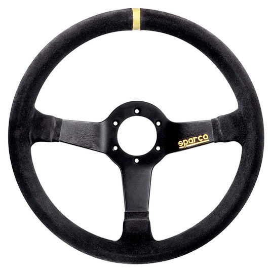 Sparco R345 Steering Wheel Suede Material 350mm Dished Design with 3 Spokes