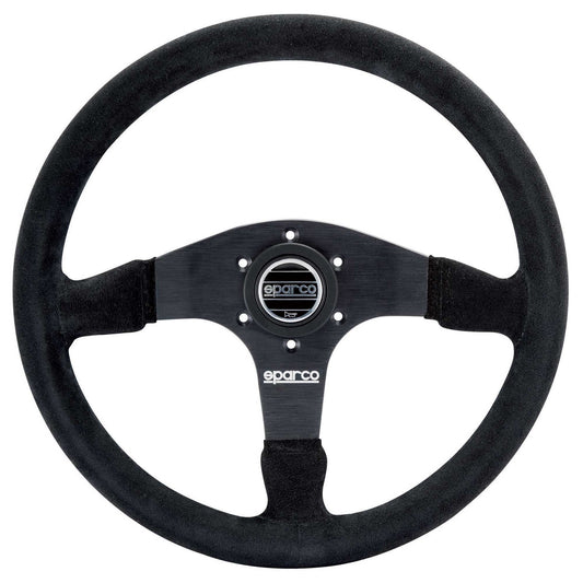 Sparco R375 Steering Wheel Special 36mm Dished 350mm Diameter in Black Suede
