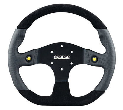 Sparco L999 Tuning Steering Wheel Smooth Leather Suede 330mm with Push Buttons - raceforglory.store