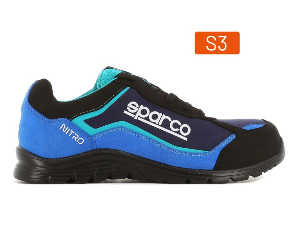 07522 Sparco NITRO S3 SRC Safety Footwear Work Trainers Microfibre Waterproof - raceforglory.store