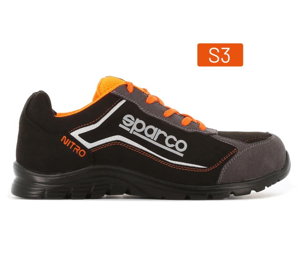 07522 Sparco NITRO S3 SRC Safety Footwear Work Trainers Microfibre Waterproof - raceforglory.store