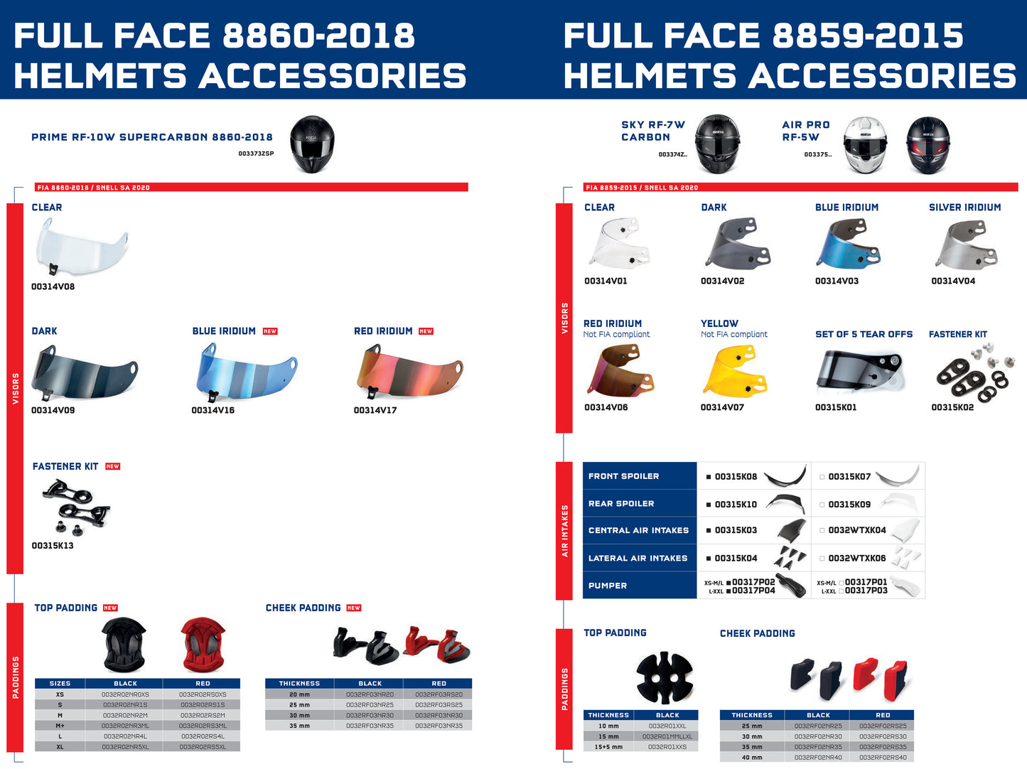 00314V11 Sparco Dark Short Style fits Opne Face PRIME RJ-I SUPER CARBON FIA