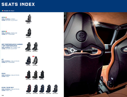 Asiento deportivo reclinable Sparco R100 NEGRO/GRIS para coche de alto rendimiento y carretera rápida