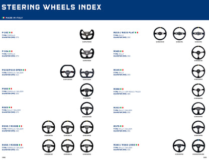 Sparco R350 Leather Steering Wheel 350mm Diameter Genuine Product Made in Italy