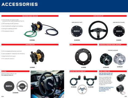 Sparco Steering Wheel Quick Release Hub Pre-Wired for Racing Motorsport FIA Spec