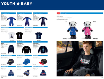 Sparco Kinder Bobble Beanie Mütze Martini Racing Streifen Design L18x19H Kind Jugendliche